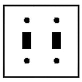 Leviton 80509 2-Gang Toggle Wallplate